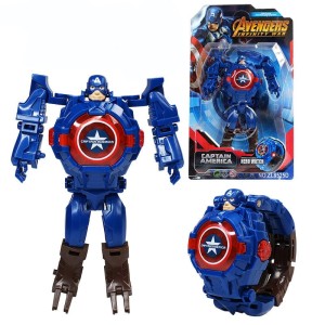 Zegarek zabawka 2w1 Avengers przemiana Kapitan Ameryka