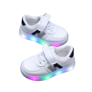 Buty dziecięce sportowe na rzep na lato modne sneakersy LED