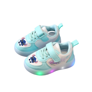 Buty niskie sportowe Baby na lato LED Disney Lilo i Stich błękitne