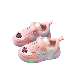 Buty niskie sportowe Baby na lato LED Disney myszka Mini pastelowe