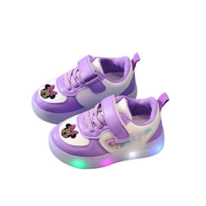 Buty niskie sportowe Baby na lato LED Disney myszka Mini fiolet