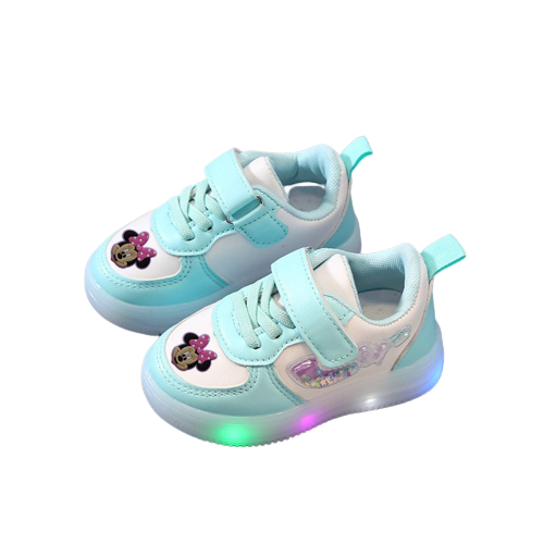Buty niskie sportowe Baby na lato LED Disney myszka Mini błękitne .png
