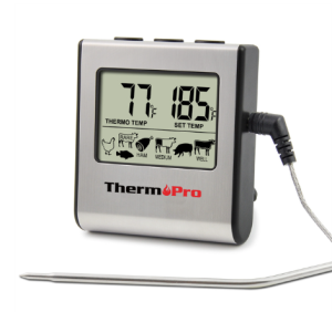 Profesjonalny termometr kucharza akcesorium kuchenne srebrny