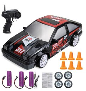 Samochód RC do driftu skala 1:24 zdalnie sterowany do 30 km/h 2.4G