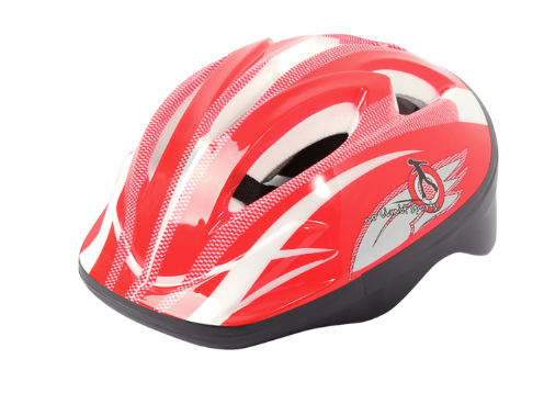 Kask rowerowy dziecięcy sportowy czerwony.png