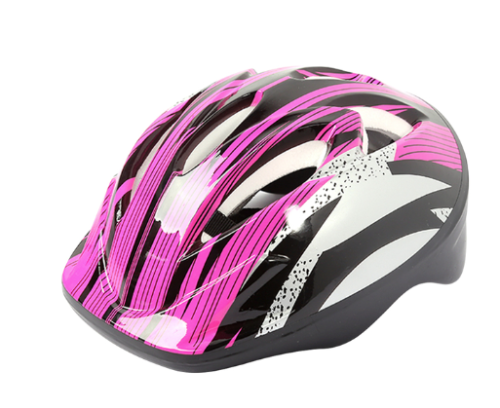 Kask rowerowy dziecięcy różowy.png