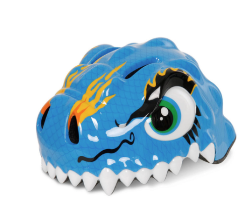 Kask rowerowy dziecięcy 3D zwierzęta smok niebieski.png