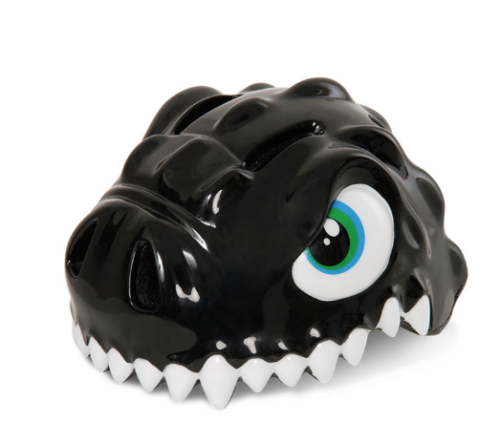 Kask rowerowy dziecięcy 3D zwierzęta dinozaur smok dragon black.png