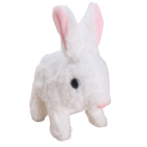 Królik zabawka macha ogonkiem kica daje głos maskotka