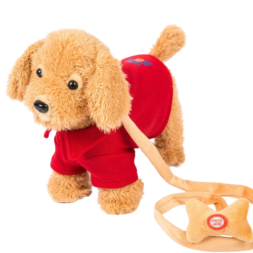 Piesek pluszowy interaktywny na smyczy chodzi i daje głos szczeniak .png