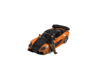 Mazda RX-7 Veilside model skala 1:64 seria Szybcy i Wściekli Tokyo Drift