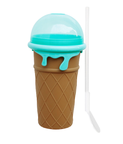 Kubek do mrożonego smoothie 500 ml miętowy silikonowy.png