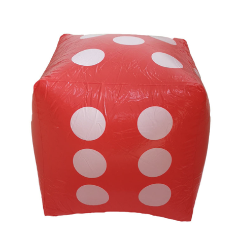 Kostka dmuchana zabawka ogrodowa czerwona.png