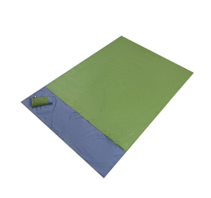 Mata plażowa wodoodporna lekka duża 200 x 210 cm oddychająca zielona