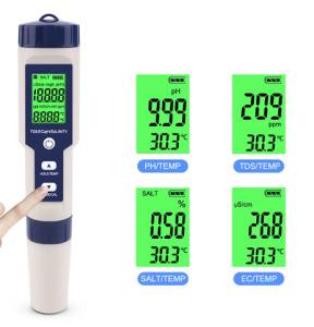 Dokładny tester 5w1 do wody basenowy elektroniczny niebieski