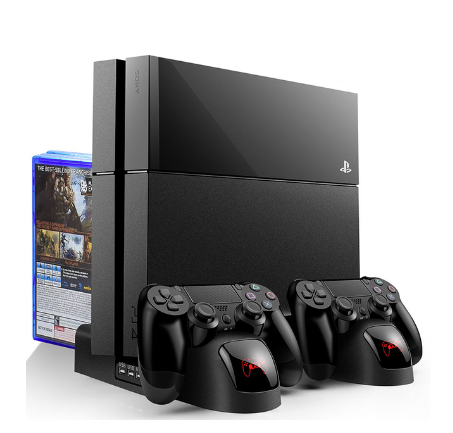 Podstawka chłodząca do konsoli PS4 3w1 ładowarka do pada szybka stojak na gry.png