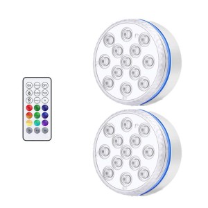 Basenowe lampki kolorowe RGB na pilota 2 sztuki na przyssawki