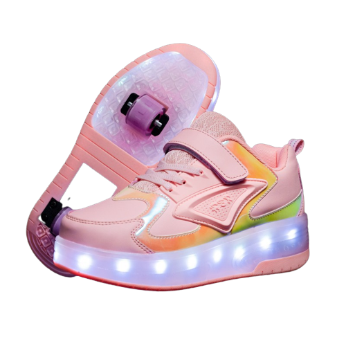 Butorolki dla dzieci chłopca dziewczynki  z kółkami shine pink.png