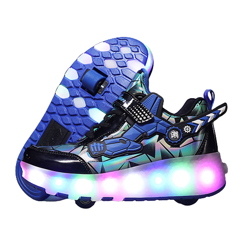 Butorolki dla dzieci chłopca dziewczynki  z kółkami blue transformers .png
