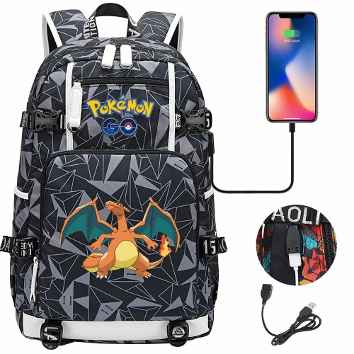 Plecak szkolny różne Pokemony modny i wygodny o dużej pojemności model 16.jpeg