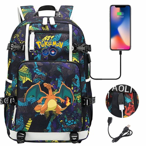 Plecak szkolny różne Pokemony modny i wygodny o dużej pojemności model 17.jpeg