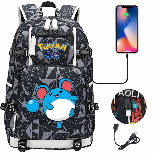 Plecak szkolny różne Pokemony modny i wygodny o dużej pojemności model 11.jpeg