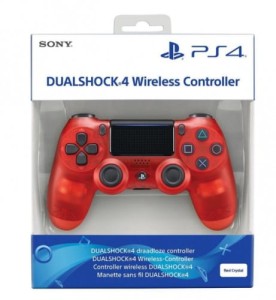 Pad Kontroler Sony DualShock 4 V2 przeźroczysty czerwony red