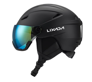 Kask narciarski z goglami unisex snowboard czarny 