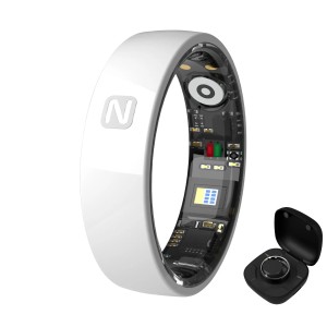 Smart pierścień NFC Inteligenty unisex All White