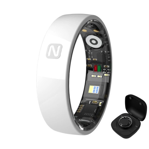 Smart pierścień NFC Inteligenty unisex All White.jpeg