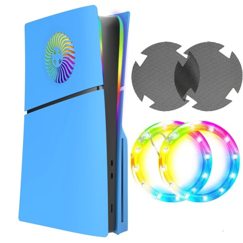 Wymienna obudowa do konsoli Sony PS5 RGB Błękitna.jpeg