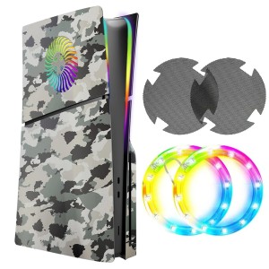 Obudowa do konsoli Sony PS5 RGB Camuflage Moro