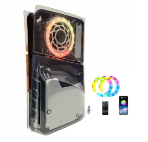 Obudowa konsoli Sony PS5 przeźroczysta podświetlana RGB