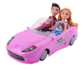 Samochodzik RC na pilota Ken i Barbie lalki pink
