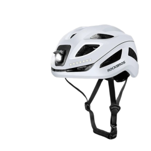 Kask rowerowy PRO z wbudowanymi lampkami LED white