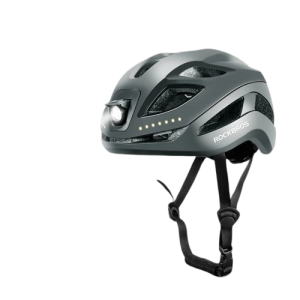 Kask rowerowy PRO z wbudowanymi lampkami LED dark grey