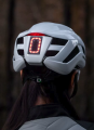 Kask rowerowy PRO z wbudowanymi lampkami LED purple