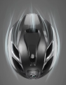 Kask rowerowy PRO z wbudowanymi lampkami LED purple