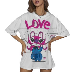 Młodzieżowa koszulka na krótki rękaw Disney Lilo i Stich