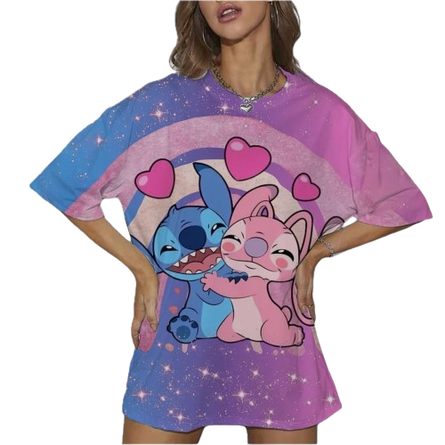 Młodzieżowa koszulka na krótki rękaw Disney Lilo i Stich