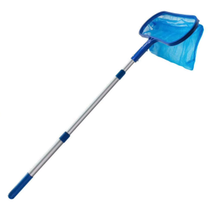 Teleskopowy podbierak z siatką do czyszczenia basenu 