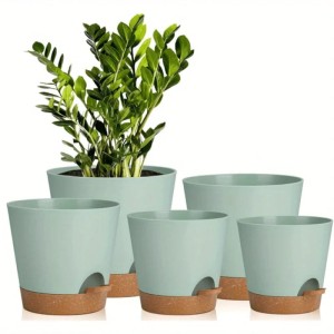 Zestaw 5 samo nawadniających Doniczek do Roślin Domowych