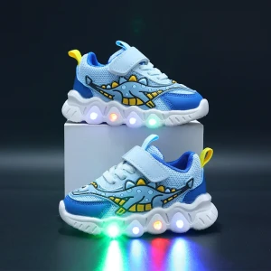 Buty dla Dzieci LED Sneakersy Świecące Dinozaury