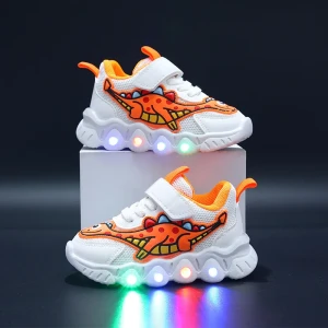 Buty dla Dzieci LED Sneakersy Świecące Dinozaury 