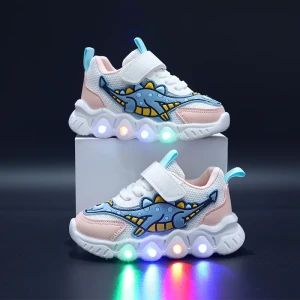 Buty dla Dzieci LED Sneakersy Świecące Dinozaury