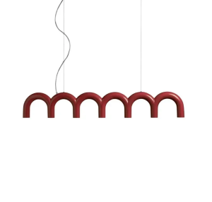 Lampa Wisząca Styl Arch Design LED Macaron 125cm Bordo