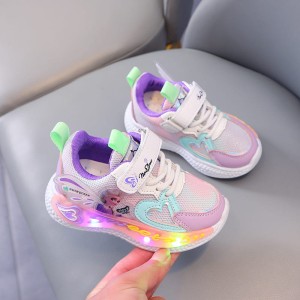 Buty LED Sneakersy Oddychające Kraina Lodu ELSA Dla Dzieci
