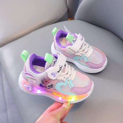 Buty LED Sneakersy Oddychające Kraina Lodu ELSA Dla Dzieci