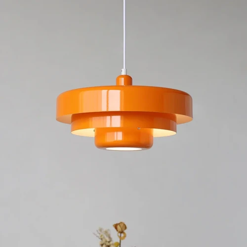 Lampa Wisząca Retro Żyrandol LED Pomarańczowa