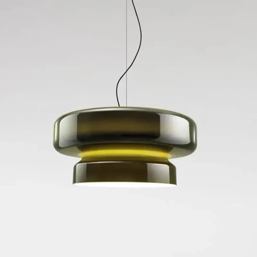 Włoska Lampa Wisząca LED Nordic Wave Szkło 36cm